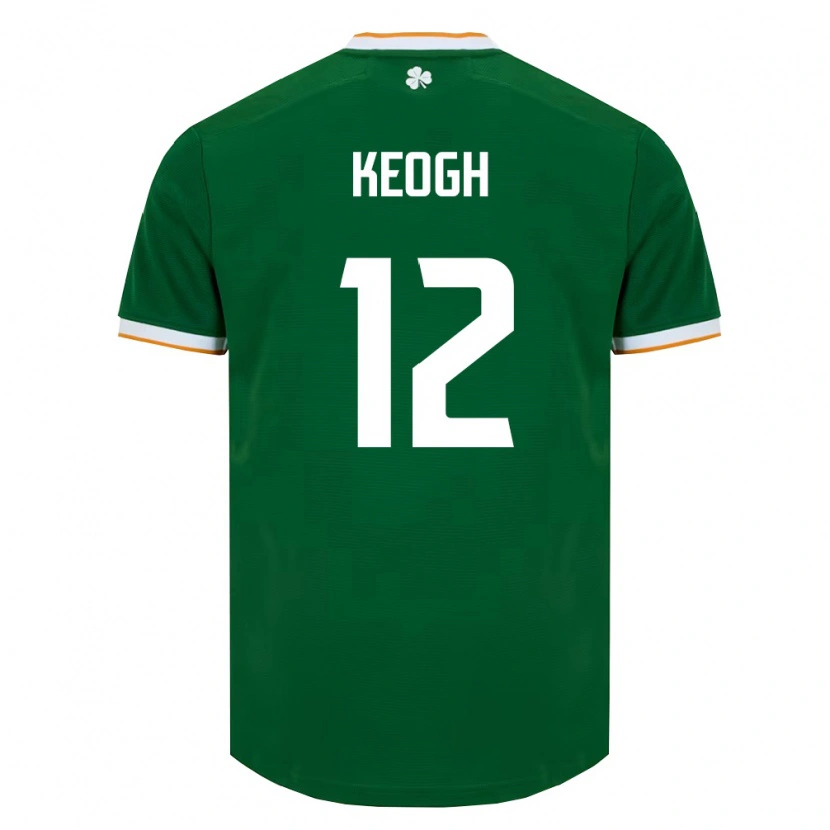 Danxen Barn Irland Sean Keogh #12 Mörk Grön Vit Hemmatröja Matchtröjor 26-28 Tröjor T-Tröja