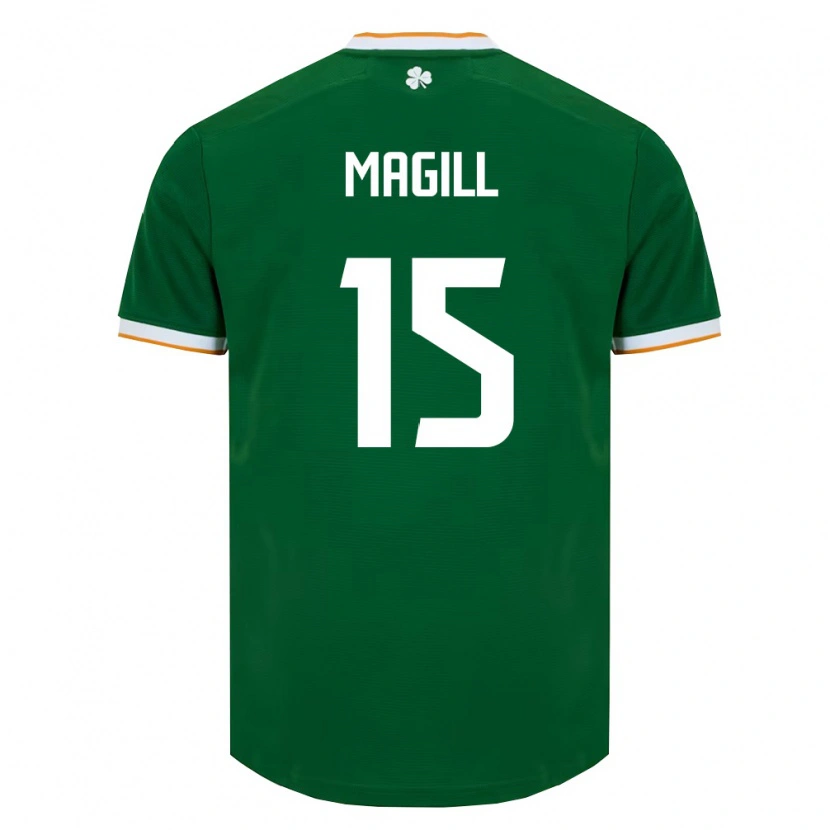 Danxen Barn Irland Jack Magill #15 Mörk Grön Vit Hemmatröja Matchtröjor 26-28 Tröjor T-Tröja