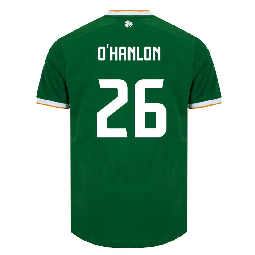 Danxen Barn Irland Tara O'hanlon #26 Mörk Grön Vit Hemmatröja Matchtröjor 26-28 Tröjor T-Tröja