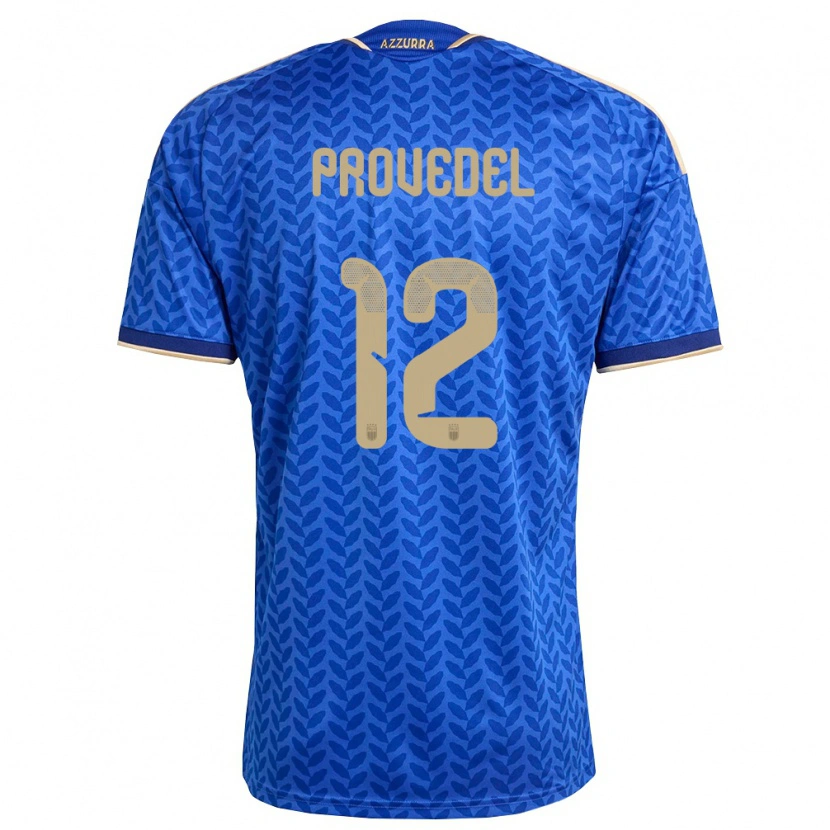 Danxen Barn Italien Ivan Provedel #12 Blå Marin Guld Hemmatröja Matchtröjor 26-28 Tröjor T-Tröja