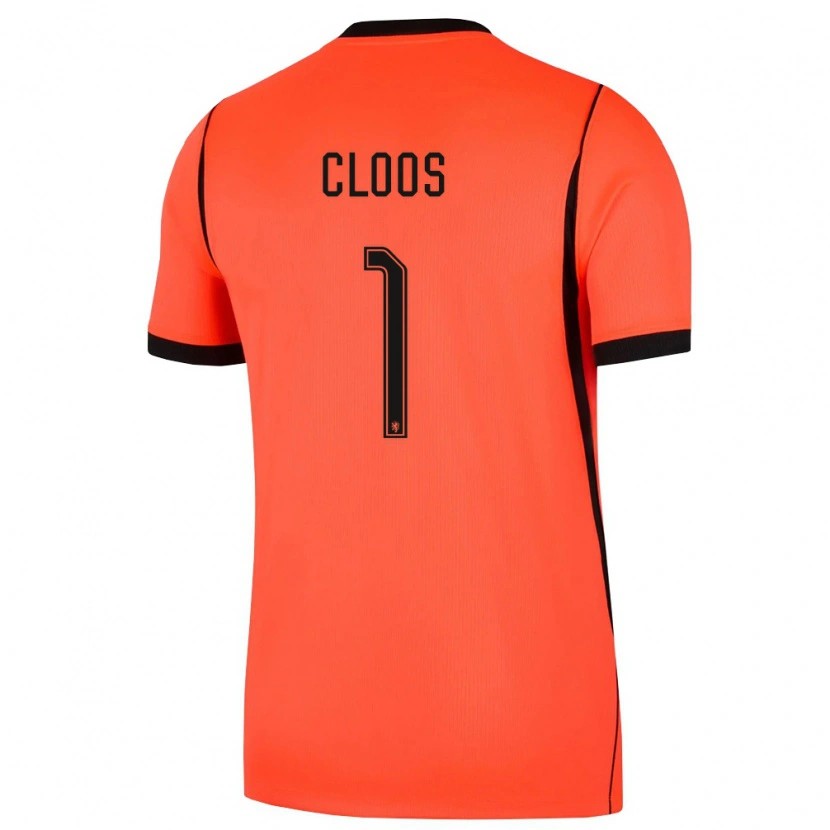 Danxen Barn Nederländerna Cino Cloos #1 Orange Svart Hemmatröja Matchtröjor 26-28 Tröjor T-Tröja