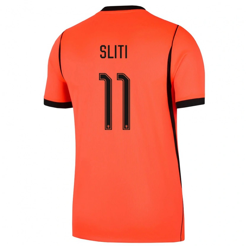 Danxen Barn Nederländerna Aymen Sliti #11 Orange Svart Hemmatröja Matchtröjor 26-28 Tröjor T-Tröja