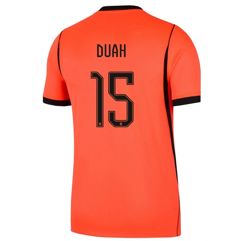 Danxen Barn Nederländerna King Duah #15 Orange Svart Hemmatröja Matchtröjor 26-28 Tröjor T-Tröja