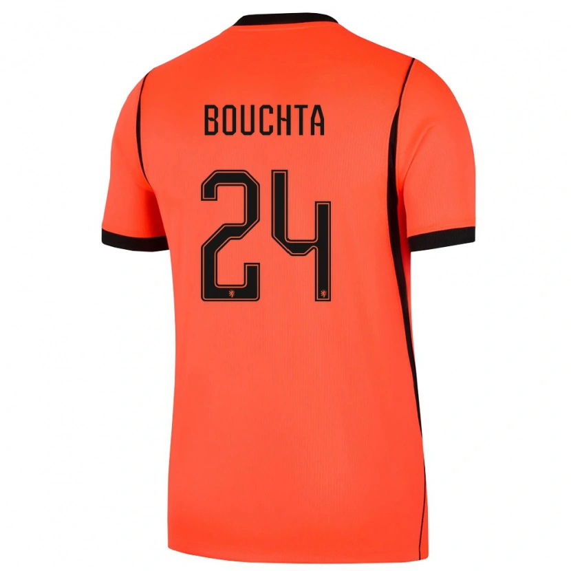 Danxen Barn Nederländerna Dani Bouchta #24 Orange Svart Hemmatröja Matchtröjor 26-28 Tröjor T-Tröja