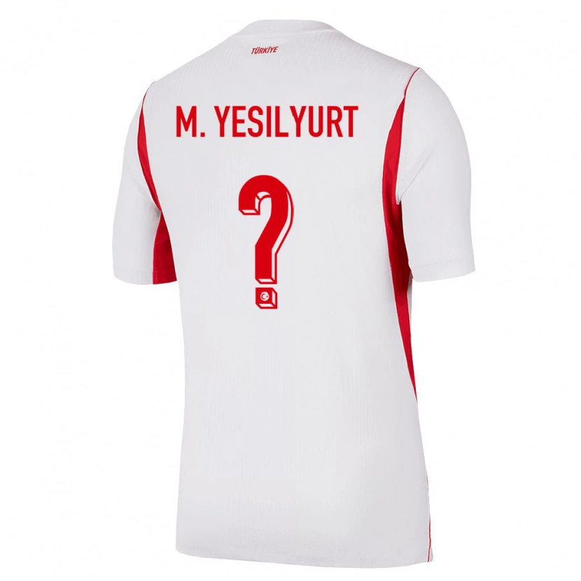 Danxen Barn Kalkon Mehmet Tuğra Yeşilyurt #0 Vit Röd Burgund Bortatröja Matchtröjor 26-28 Tröjor T-Tröja