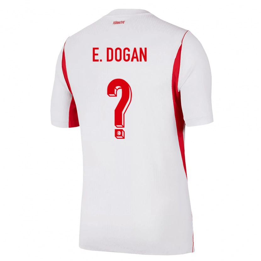 Danxen Barn Kalkon Enes Bünyamin Mustafa Doğan #0 Vit Röd Burgund Bortatröja Matchtröjor 26-28 Tröjor T-Tröja
