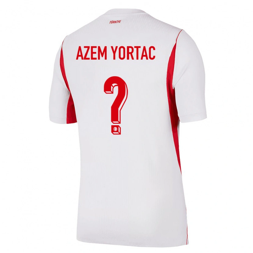 Danxen Barn Kalkon Mustafa Azem Yortaç #0 Vit Röd Burgund Bortatröja Matchtröjor 26-28 Tröjor T-Tröja