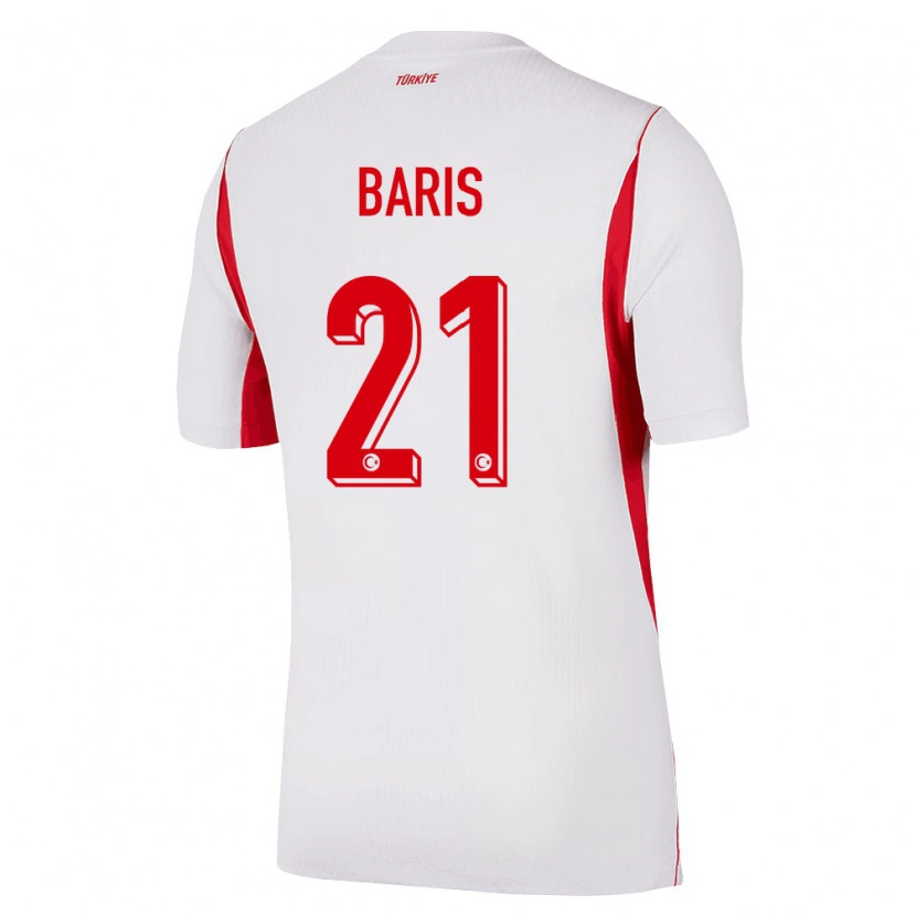 Danxen Barn Kalkon Barış Alper Yılmaz #21 Vit Röd Burgund Bortatröja Matchtröjor 26-28 Tröjor T-Tröja