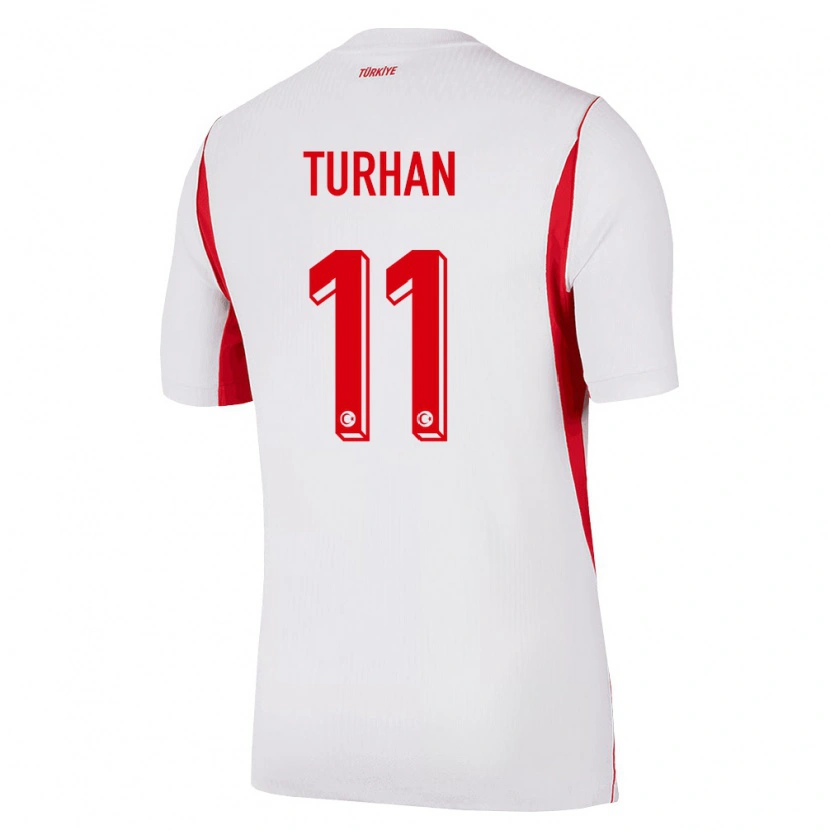 Danxen Barn Kalkon Tuğra Turhan #11 Vit Röd Burgund Bortatröja Matchtröjor 26-28 Tröjor T-Tröja