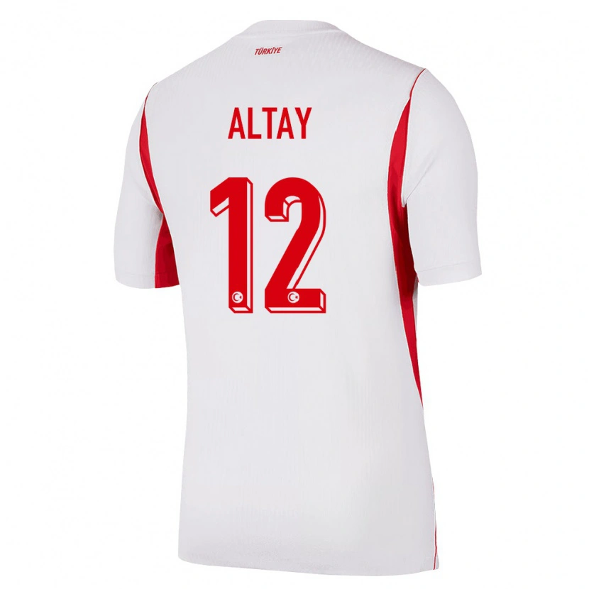 Danxen Barn Kalkon Altay Bayındır #12 Vit Röd Burgund Bortatröja Matchtröjor 26-28 Tröjor T-Tröja