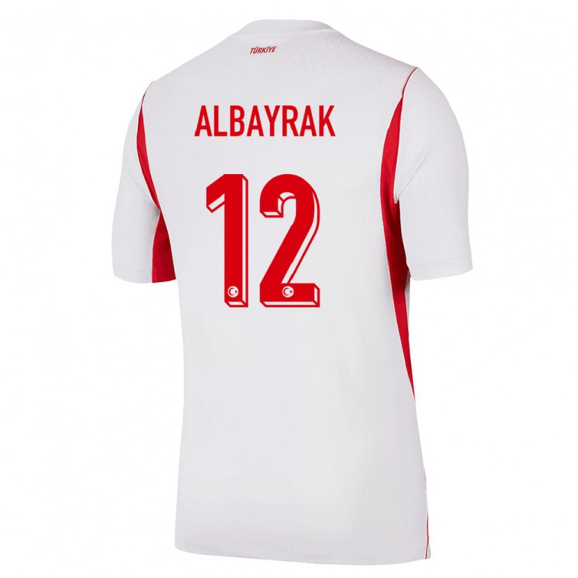 Danxen Barn Kalkon Ege Albayrak #12 Vit Röd Burgund Bortatröja Matchtröjor 26-28 Tröjor T-Tröja