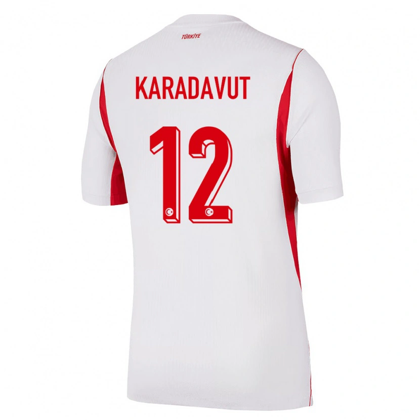 Danxen Barn Kalkon Ayaz Karadavut #12 Vit Röd Burgund Bortatröja Matchtröjor 26-28 Tröjor T-Tröja
