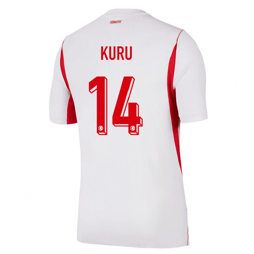 Danxen Barn Kalkon Büşra Kuru #14 Vit Röd Burgund Bortatröja Matchtröjor 26-28 Tröjor T-Tröja