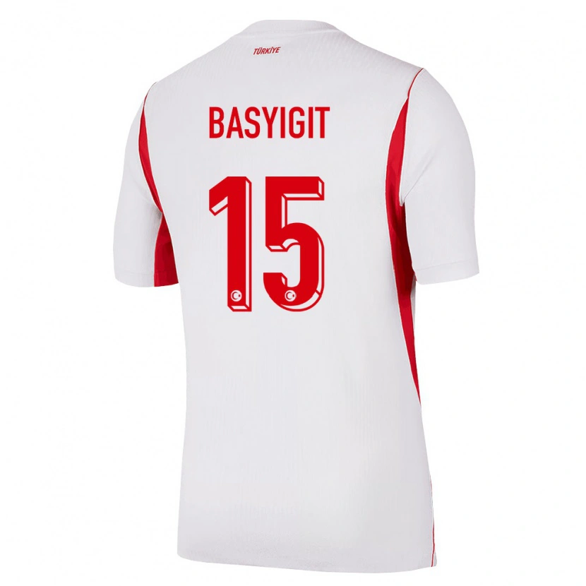 Danxen Barn Kalkon Emirhan Başyiğit #15 Vit Röd Burgund Bortatröja Matchtröjor 26-28 Tröjor T-Tröja