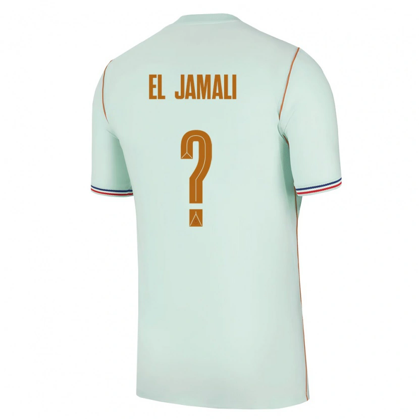 Danxen Barn Frankrike Nadir El Jamali #0 Grön Guld Bortatröja Matchtröjor 26-28 Tröjor T-Tröja