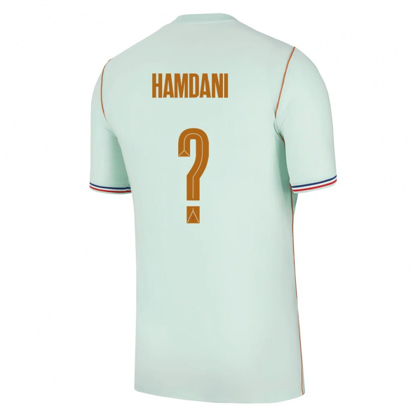 Danxen Barn Frankrike Adil Hamdani #0 Grön Guld Bortatröja Matchtröjor 26-28 Tröjor T-Tröja