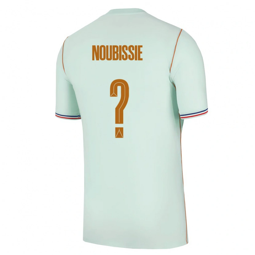 Danxen Barn Frankrike Tyrese Noubissie #0 Grön Guld Bortatröja Matchtröjor 26-28 Tröjor T-Tröja