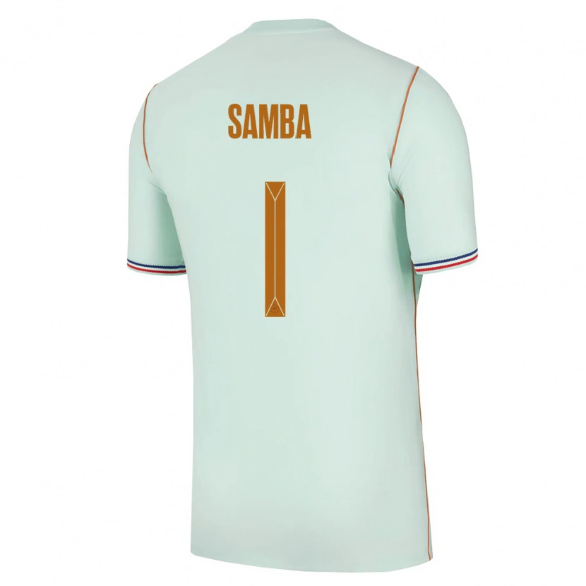 Danxen Barn Frankrike Brice Samba #1 Grön Guld Bortatröja Matchtröjor 26-28 Tröjor T-Tröja