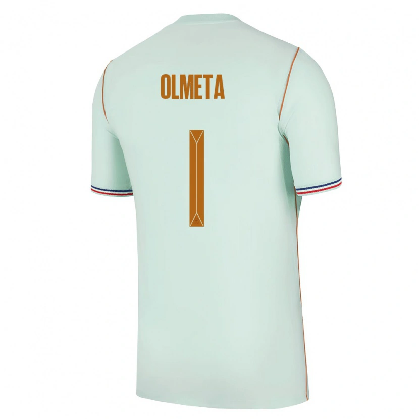 Danxen Barn Frankrike Lisandru Olmeta #1 Grön Guld Bortatröja Matchtröjor 26-28 Tröjor T-Tröja