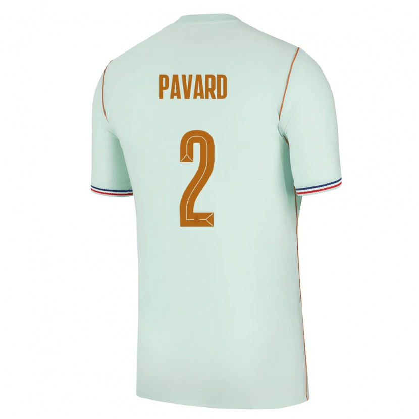 Danxen Barn Frankrike Benjamin Pavard #2 Grön Guld Bortatröja Matchtröjor 26-28 Tröjor T-Tröja