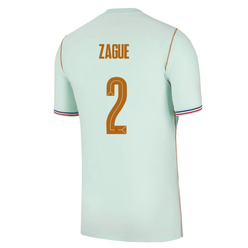 Danxen Barn Frankrike Yoram Zague #2 Grön Guld Bortatröja Matchtröjor 26-28 Tröjor T-Tröja