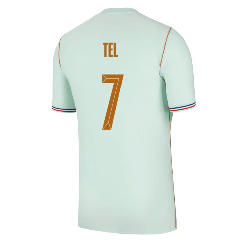 Danxen Barn Frankrike Mathys Tel #7 Grön Guld Bortatröja Matchtröjor 26-28 Tröjor T-Tröja