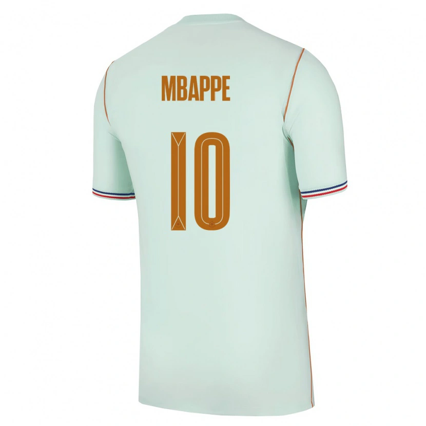 Danxen Barn Frankrike Kylian Mbappé #10 Grön Guld Bortatröja Matchtröjor 26-28 Tröjor T-Tröja