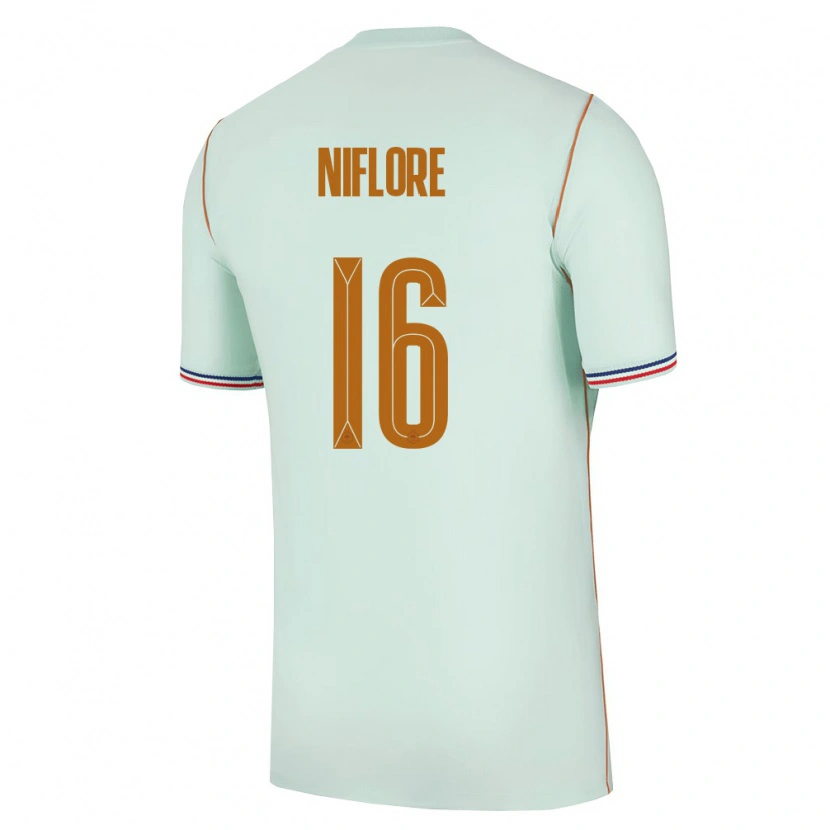 Danxen Barn Frankrike Mathys Niflore #16 Grön Guld Bortatröja Matchtröjor 26-28 Tröjor T-Tröja