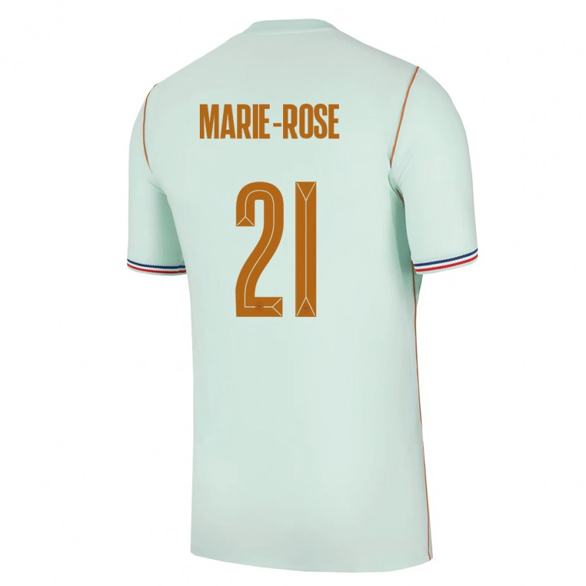 Danxen Barn Frankrike Ylann Marie-Rose #21 Grön Guld Bortatröja Matchtröjor 26-28 Tröjor T-Tröja
