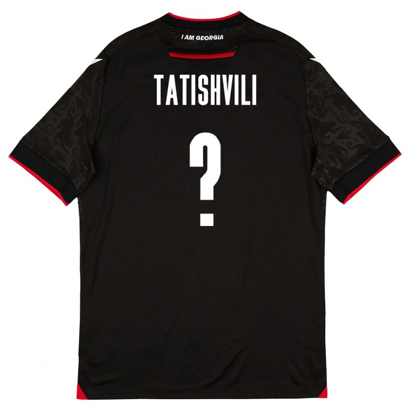 Danxen Barn Georgia Sandro Tatishvili #0 Svart Vit Röd Bortatröja Matchtröjor 26-28 Tröjor T-Tröja