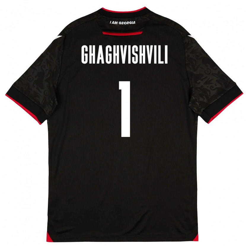 Danxen Barn Georgia Mate Ghaghvishvili #1 Svart Vit Röd Bortatröja Matchtröjor 26-28 Tröjor T-Tröja