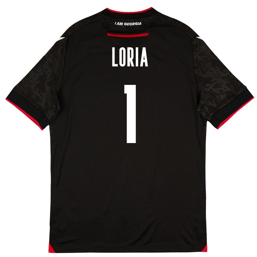 Danxen Barn Georgia Giorgi Loria #1 Svart Vit Röd Bortatröja Matchtröjor 26-28 Tröjor T-Tröja