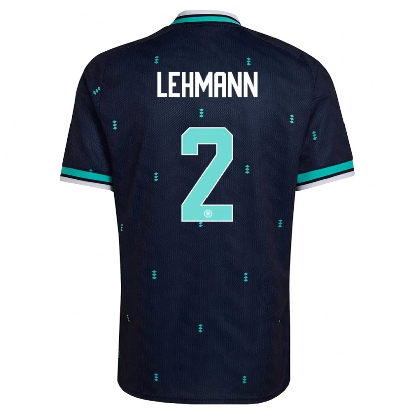 Danxen Barn Tyskland Paul Lehmann #2 Marin Himmelblå Vit Bortatröja Matchtröjor 26-28 Tröjor T-Tröja