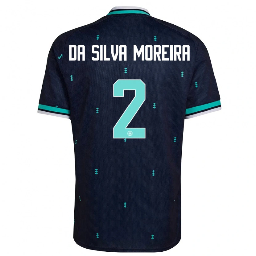 Danxen Barn Tyskland Eric Da Silva Moreira #2 Marin Himmelblå Vit Bortatröja Matchtröjor 26-28 Tröjor T-Tröja