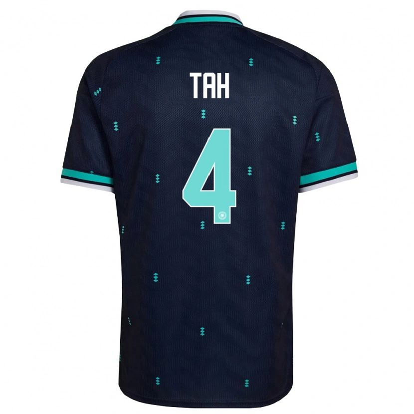 Danxen Barn Tyskland Jonathan Tah #4 Marin Himmelblå Vit Bortatröja Matchtröjor 26-28 Tröjor T-Tröja