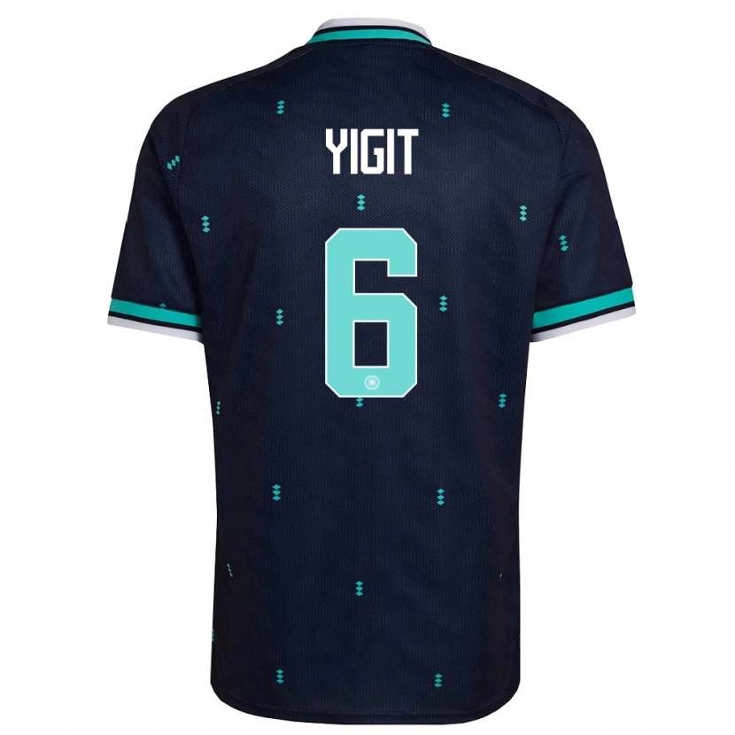 Danxen Barn Tyskland Ertugrul Yigit #6 Marin Himmelblå Vit Bortatröja Matchtröjor 26-28 Tröjor T-Tröja