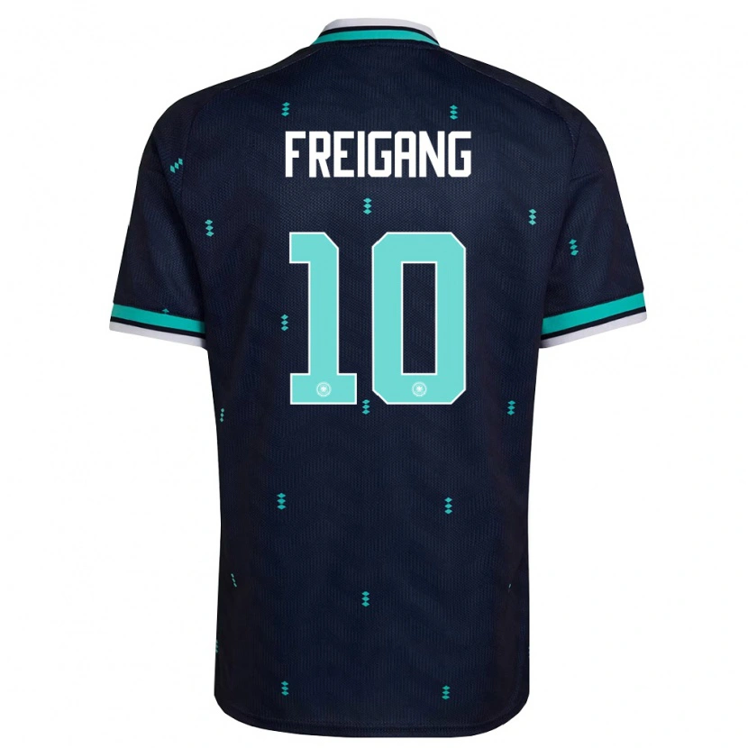 Danxen Barn Tyskland Laura Freigang #10 Marin Himmelblå Vit Bortatröja Matchtröjor 26-28 Tröjor T-Tröja