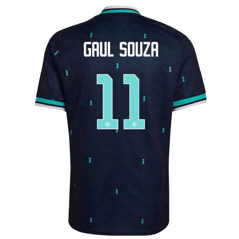 Danxen Barn Tyskland Alessandro Gaul Souza #11 Marin Himmelblå Vit Bortatröja Matchtröjor 26-28 Tröjor T-Tröja