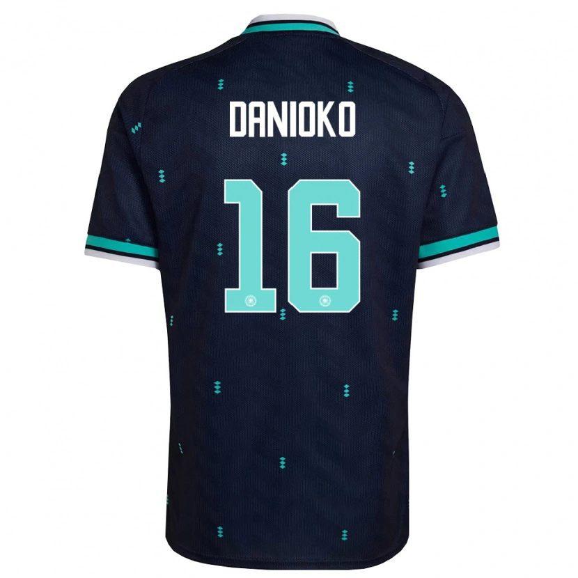 Danxen Barn Tyskland Leeron Danioko #16 Marin Himmelblå Vit Bortatröja Matchtröjor 26-28 Tröjor T-Tröja
