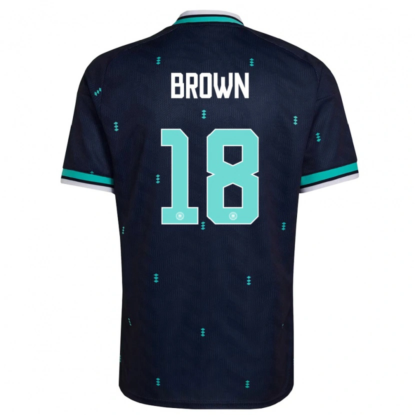 Danxen Barn Tyskland Nathaniel Brown #18 Marin Himmelblå Vit Bortatröja Matchtröjor 26-28 Tröjor T-Tröja