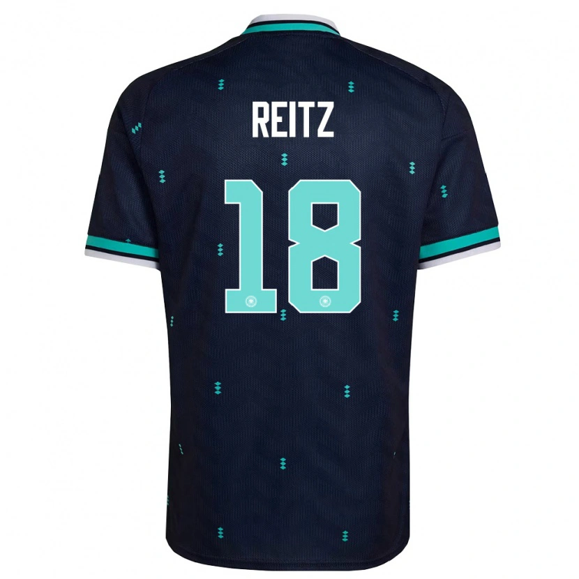 Danxen Barn Tyskland Rocco Reitz #18 Marin Himmelblå Vit Bortatröja Matchtröjor 26-28 Tröjor T-Tröja