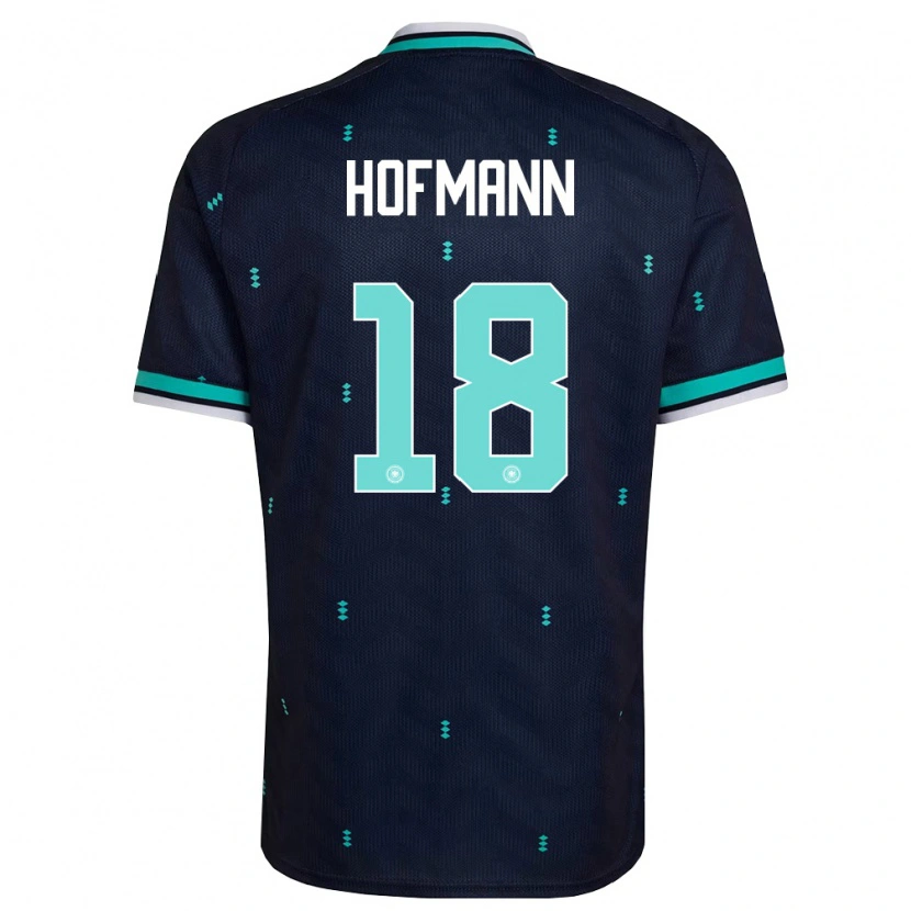 Danxen Barn Tyskland Jonas Hofmann #18 Marin Himmelblå Vit Bortatröja Matchtröjor 26-28 Tröjor T-Tröja