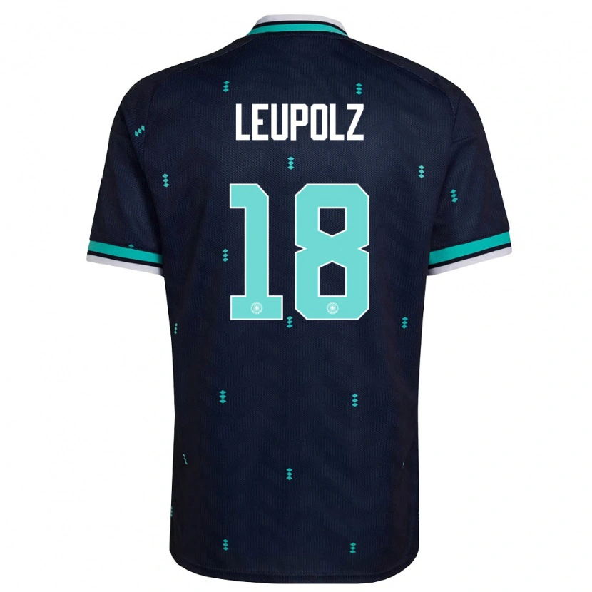 Danxen Barn Tyskland Melanie Leupolz #18 Marin Himmelblå Vit Bortatröja Matchtröjor 26-28 Tröjor T-Tröja