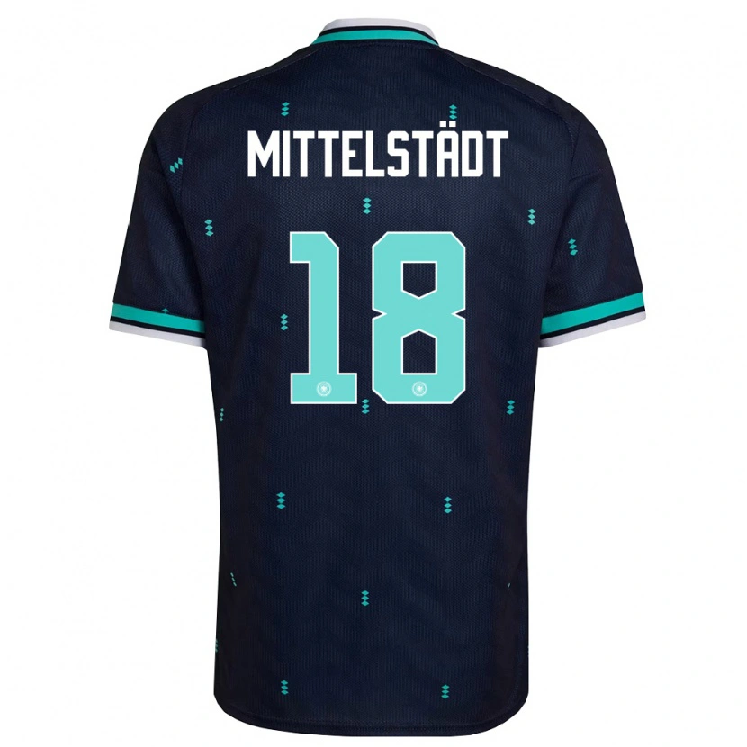 Danxen Barn Tyskland Maximilian Mittelstädt #18 Marin Himmelblå Vit Bortatröja Matchtröjor 26-28 Tröjor T-Tröja