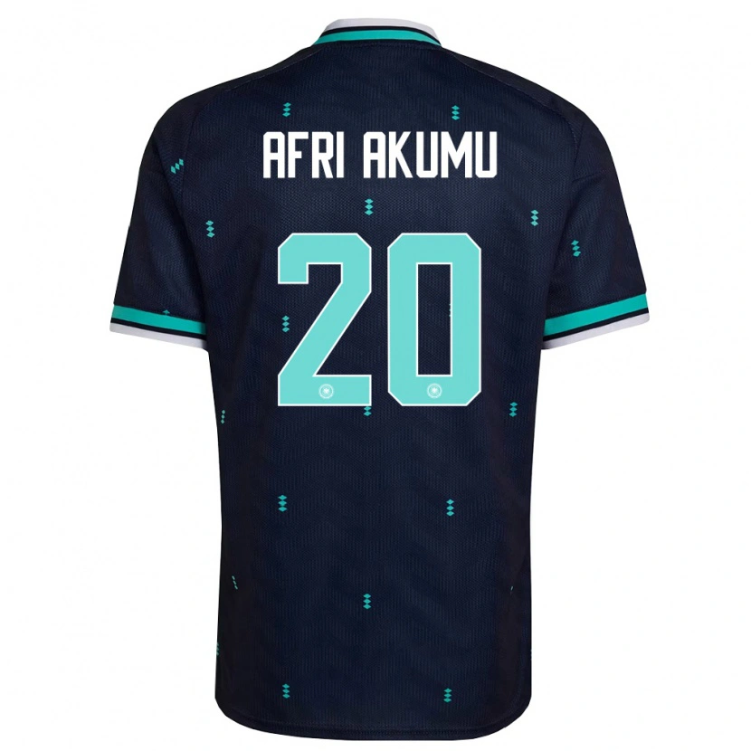Danxen Barn Tyskland Maik Afri Akumu #20 Marin Himmelblå Vit Bortatröja Matchtröjor 26-28 Tröjor T-Tröja
