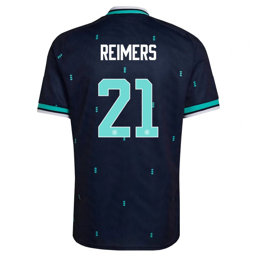 Danxen Barn Tyskland Moritz Reimers #21 Marin Himmelblå Vit Bortatröja Matchtröjor 26-28 Tröjor T-Tröja