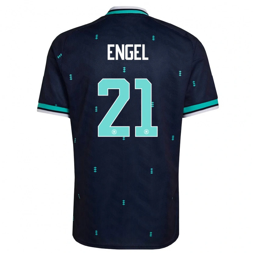Danxen Barn Tyskland Oskar Engel #21 Marin Himmelblå Vit Bortatröja Matchtröjor 26-28 Tröjor T-Tröja