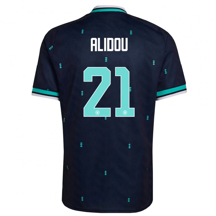 Danxen Barn Tyskland Faride Alidou #21 Marin Himmelblå Vit Bortatröja Matchtröjor 26-28 Tröjor T-Tröja