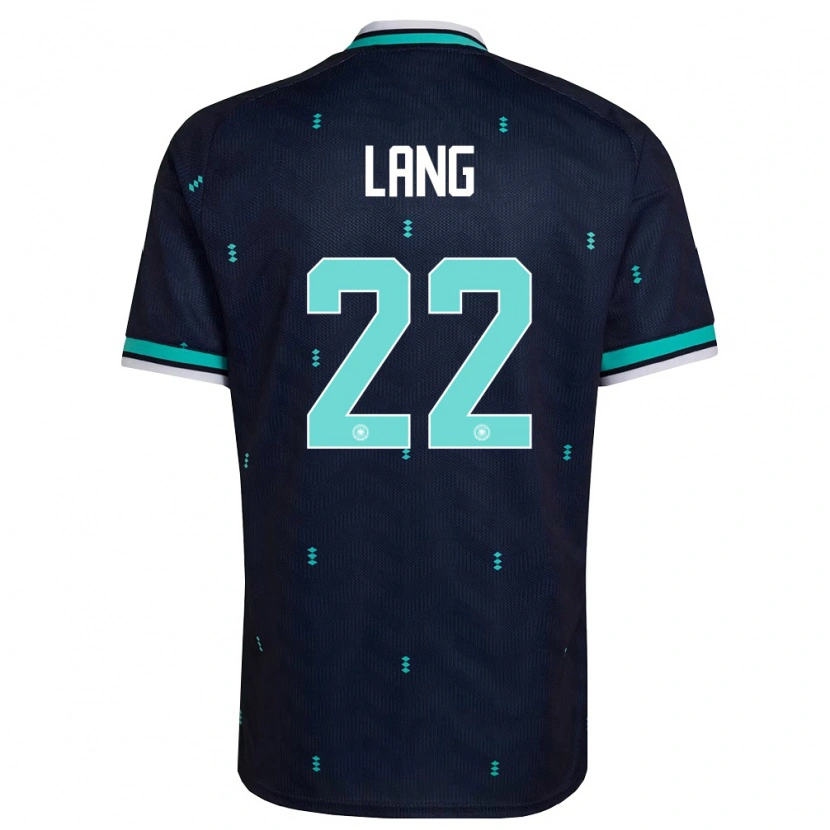 Danxen Barn Tyskland Finn-Ole Lang #22 Marin Himmelblå Vit Bortatröja Matchtröjor 26-28 Tröjor T-Tröja