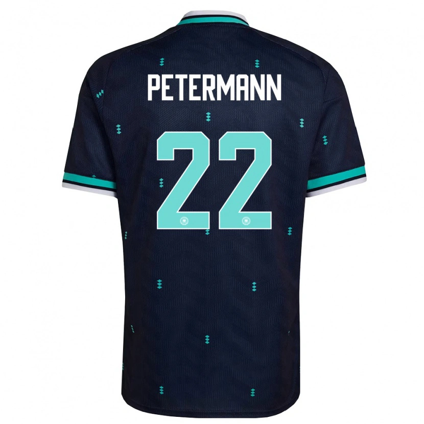 Danxen Barn Tyskland Lena Petermann #22 Marin Himmelblå Vit Bortatröja Matchtröjor 26-28 Tröjor T-Tröja